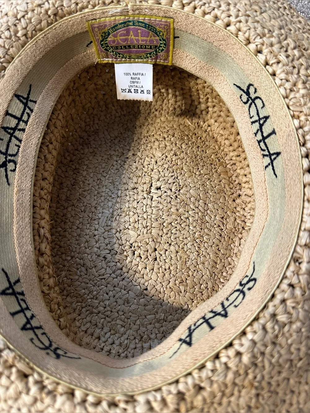 Scala Woven Straw Sun Hat with Bow